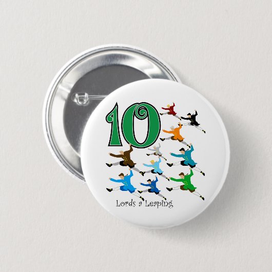10 Lords Leaping Button (Vorne & Hinten)
