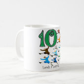 10 Lords Leaping Kaffeetasse (Vorderseite Links)