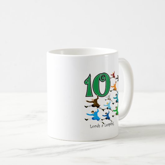 10 Lords Leaping Kaffeetasse (VorderseiteRechts)