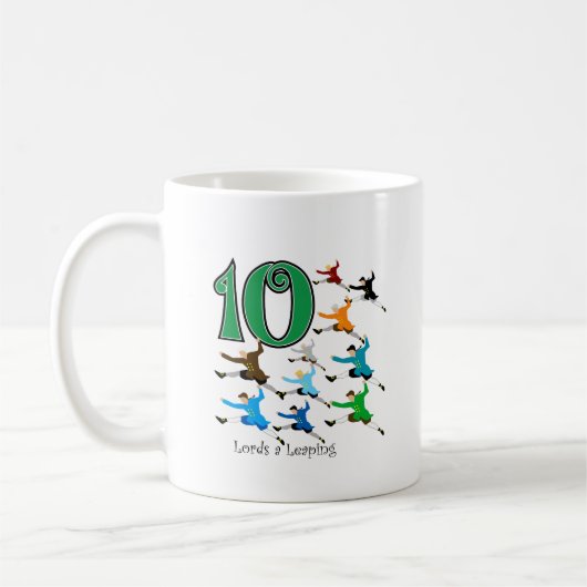 10 Lords Leaping Kaffeetasse (Links)