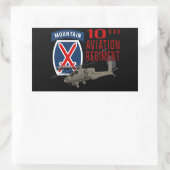 10. Luftfahrt-Regiment - Apache Rechteckiger Aufkleber (Tasche)