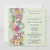 10. Mädchen Geburtstagsparty Custom Einladung (Rückseite)