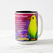 10 Mantras für friedliche künstlerische Wasserfall Zweifarbige Tasse (VorderseiteRechts)