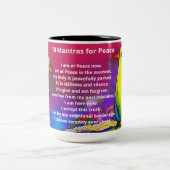 10 Mantras für friedliche künstlerische Wasserfall Zweifarbige Tasse (Mittel)