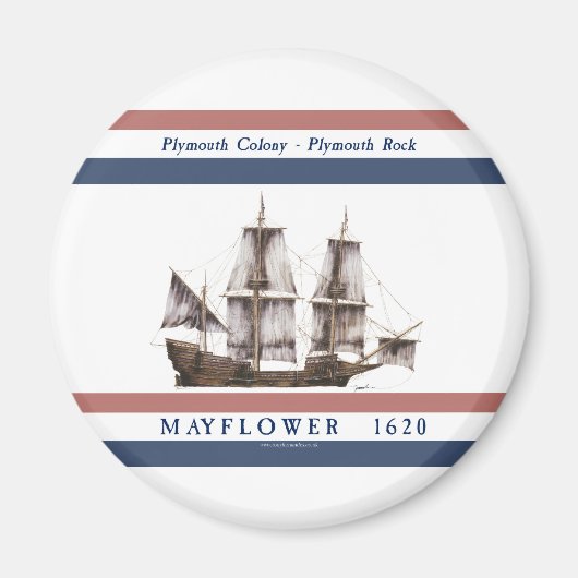 10-Mayflower-Plymouth-Kolonie Magnet (Vorne)