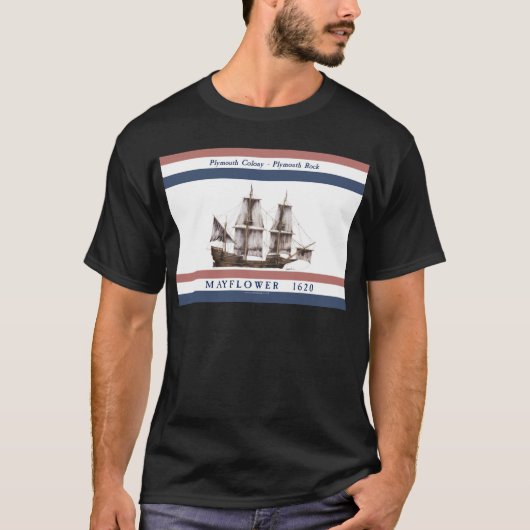 10 mayflower Plymouth-Kolonie T-Shirt (Vorderseite)