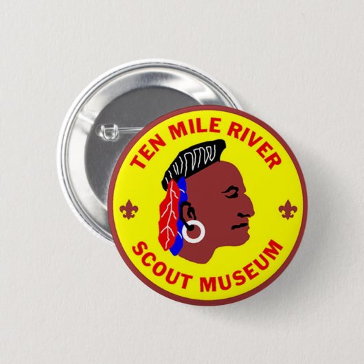 10 Mile River Scout Museum Logo Button 2 1/4 Zoll. (Vorne & Hinten)