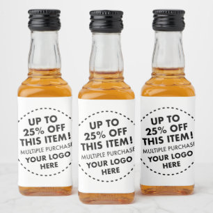 10 Mini Liquor Flaschen Etiketten 25% Rabatt Bulk 