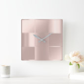 10 Minute-Minimalismus-Quadrat-Geometrie-Rosen-Lux Quadratische Wanduhr (Zuhause)