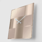 10 Minuten Elfenbeinviertel, Beige Bronze-Geometry Quadratische Wanduhr (Winkel)