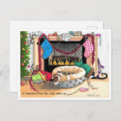 10 Minuten nach Weck der Katzen Postkarte (Vorne/Hinten)