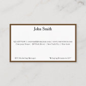 10 moderne braune Logos fördern den Markennamen de Visitenkarte (Vorderseite)