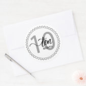 10 Monate Klassischer Rundaufkleber Runder Aufkleber (Umschlag)