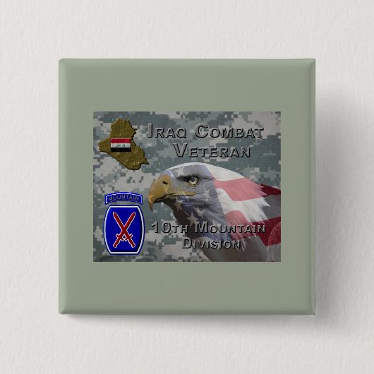 10. Mountain Div Iraq Combat Veteran Button (Vorderseite)