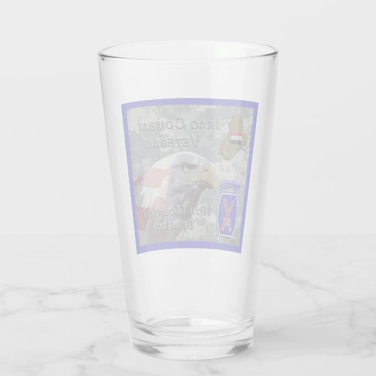 10. Mountain Div Iraq Combat Veteran Glas (Rückseite)