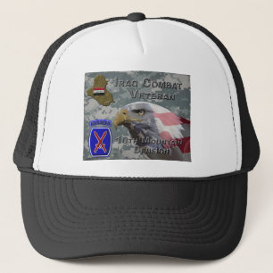 10. Mountain Div Iraq Combat Veteran Truckerkappe