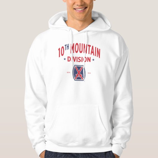 10. Mountain Division "Mountaineer" Abzeichen Hoodie (Vorderseite)