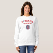 10. Mountain Division "Mountaineer" Abzeichen Sweatshirt (Vorne ganz)