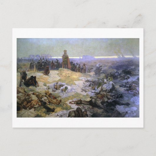 #10 Nach der Schlacht von Grunwald, Mucha Postkarte (Vorderseite)