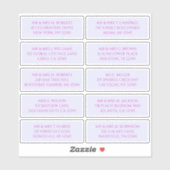 10 Name der Person Mystical Lavender Aufkleber (Blatt)
