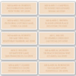 10 Name des Gastes Champagne Gold Aufkleber<br><div class="desc">10 Gästername Adresse Celestial Champagne Gold Wedding Stickers bietet 10 Aufkleber mit Ihrem individuellen Gastnamen und Adresse auf jedem Aufkleber in goldener Schrift auf Champagner Hintergrund. Auch ideal für Weihnachts- und Feiertagskarten, Party Einladungen, Dankeschön-Karten und Büropost. Bearbeiten Sie den Text einfach in den dafür vorgesehenen Textfeldern. HINWEIS: KARO-STICKER-SCHUHE FÜR DIE...</div>