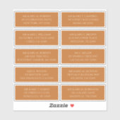 10 Name des Gastes Champagne Gold Aufkleber (Blatt)