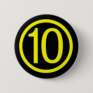10 - Nummer zehn Button