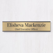 10" Office Door Signs Name Plate Imitate Gold Türschild (Vorderseite )