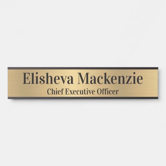 10" Office Door Signs Name Plate Imitate Gold Türschild (Vorderseite )