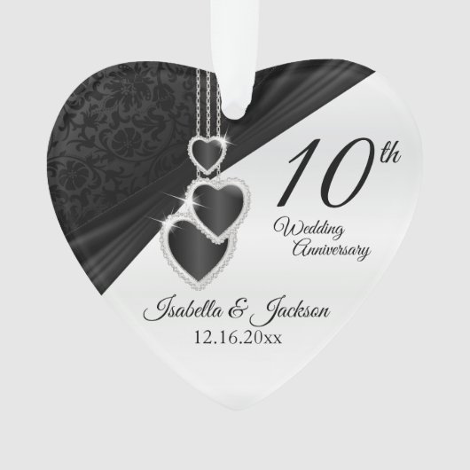 10. Onyx Hochzeitstag Keepake Design Ornament (Vorderseite)