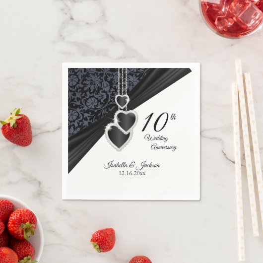 10. Onyx Hochzeitstag Serviette (Beispiel)