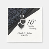 10. Onyx Hochzeitstag Serviette (Vorderseite)