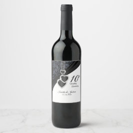10. Onyx Hochzeitstag Weinetikett