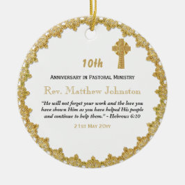 10. Ordination Jubiläum Personalisierte Schrift Keramik Ornament