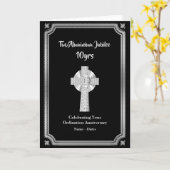 10. Ordination Jubiläum Priester Zinn Aluminium Karte (Gelbe Blume)