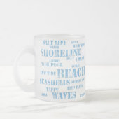 10 oz frosted mug in beach text mattglastasse (Links)