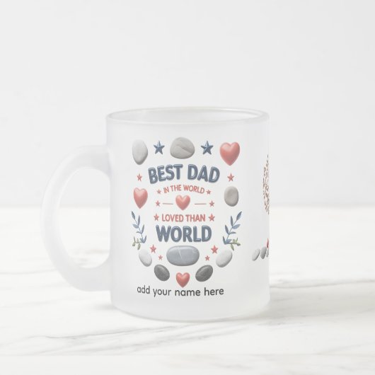 10 oz Mattiertes Glas personalisierte Umarmung Mattglastasse (Links)