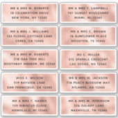 10 Party für die Anschrift des Gastes Wedding Sti Aufkleber (Vorderseite)