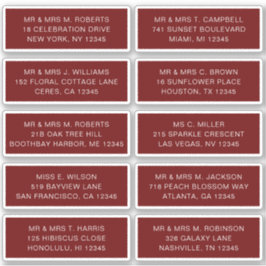 10 Party für die Anschrift des Gastes Wedding Sti Aufkleber