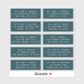 10 Party mit individueller Gastadresse Hochzeit Aufkleber (Blatt)