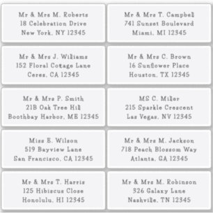 10 Party mit individueller Gastadresse Hochzeit Aufkleber