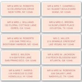 10 Party mit individueller Gastadresse Hochzeit Aufkleber