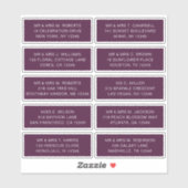 10 Party mit individueller Gastadresse Hochzeit Aufkleber (Blatt)