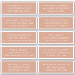 10 Party mit individueller Gastadresse Hochzeit Aufkleber