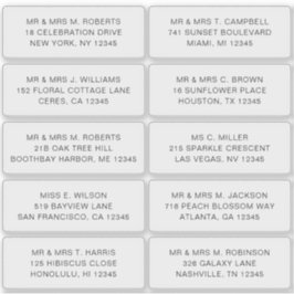 10 Party mit individueller Gastadresse Hochzeit Aufkleber