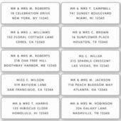 10 Party mit individueller Gastadresse Hochzeit Aufkleber (Vorderseite)