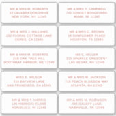 10 Party mit individueller Gastadresse Hochzeit Aufkleber (Vorderseite)