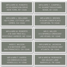 10 Party mit individueller Gastadresse Hochzeit Aufkleber