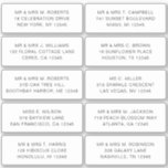 10 Party mit individueller Gastadresse Hochzeit Aufkleber<br><div class="desc">10 Party für die persönliche Gästenadresse Wedding Black Script Stickers enthält 10 Aufkleber mit Ihrem individuellen Gästennamen und Ihrer persönlichen Adresse auf jedem Aufkleber in schwarz auf weißem Hintergrund. Auch ideal für Weihnachts- und Feiertagskarten, Party Einladungen, Dankeschön-Karten und Büropost. Bearbeiten Sie den Text einfach in den dafür vorgesehenen Textfeldern. Evco...</div>