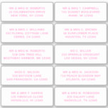 10 Party mit individueller Gastadresse Hochzeit Aufkleber<br><div class="desc">10 Die 10 individuellen Guest Name Address Party Wedding Hot Pink Script Stickers verfügen über 10 Aufkleber mit Ihrem individuellen Gastnamen und Ihrer persönlichen Adresse auf jedem Aufkleber in heiß rosa auf weißem Hintergrund. Auch ideal für Weihnachts- und Feiertagskarten, Party Einladungen, Dankeschön-Karten und Büropost. Bearbeiten Sie den Text einfach in...</div>